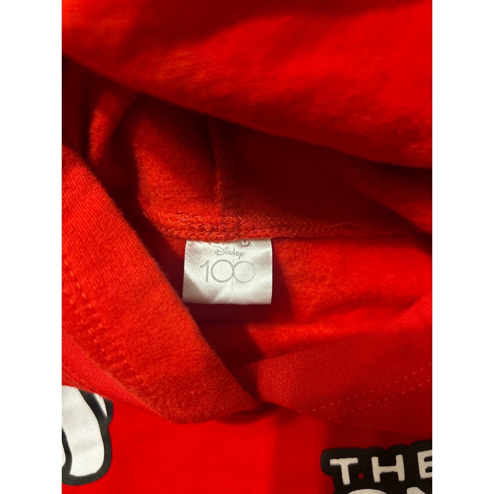 Disney 100 Minnie Mouse Red Hoodie Sweatshirt Sassy and Sweet Small - Picture 4 of 6